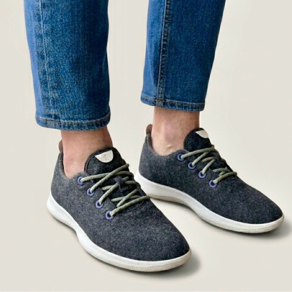 Allbirds - men’s Wool Runner Walking lace up sneakers grey merino wool shoes 11